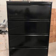 Global 4 Drawer Lateral Filing Cabinet – Black – #MVL1936P4