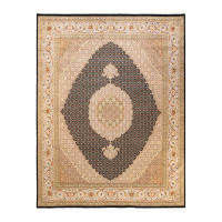The Twillery Co. Hayner, One-Of-A-Kind Hand-Knotted Area Rug - Black , 8'' 2" X 10'' 5"