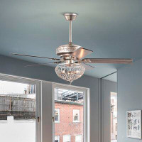 Warehouse of Tiffany Kannon 28 Inch Ceiling Fan Antique Silver Finish Shabby Elegance Style With Remote