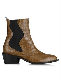 Size: 39, Yuul Yie REunion vol.2 Palette Croc-Embossed Leather Boots