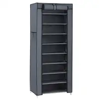 NEW 10 TIER SHOE TOWER RACK WITH COVER 27 PAIR 622STR