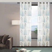 Winston Porter Semi Sheer Window Draperies For Living Room Grommet Curtains 2 Panels