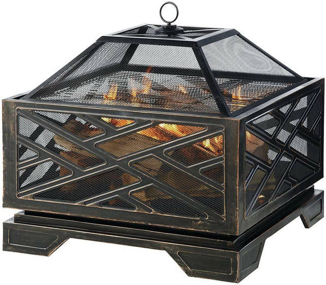 HUGE Discount Today! Pleasant Hearth Martin Extra Deep Wood Burning Fire Pit, 26-Inch | FAST FREE Delivery to Your Door! in Other