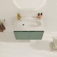 Hokku Designs 30 Inch Wall Mounted Bathroom Vanity