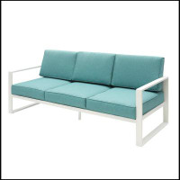 Latitude Run® Patio 3 Seater Outdoor Sofa Pool Couch Light Green Sofa Chair