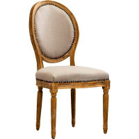 Ophelia & Co. Otterson Upholstered King Louis Back Side Chair in Beige