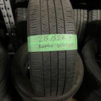 215 55 17 2 Kumho SOLUS Used A/S Tires With 95% Tread Left