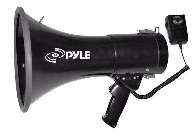 PylePro PMP53IN 50 Watts Professional Piezo Dynamic Megaphone with 3.5mm Aux-Input For Digital Music / iPhone in Speakers