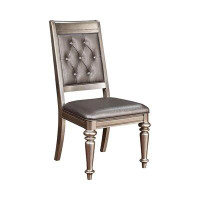 Rosdorf Park Polygala Tufted Side Chair in Grey