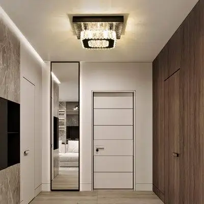 This ceiling light combines a sophisticated look and a very modern atmosphere not only creating a ro...