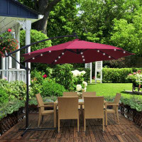 Arlmont & Co. Nikalus 108'' Lighted Cantilever Umbrella