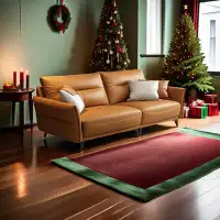 PULOSK 82.65" Orange Genuine Leather Modular Sofa cushion couch