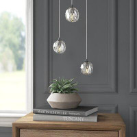 Greyleigh™ Prescot 3 - Light Cluster Pendant with Crystal Accents