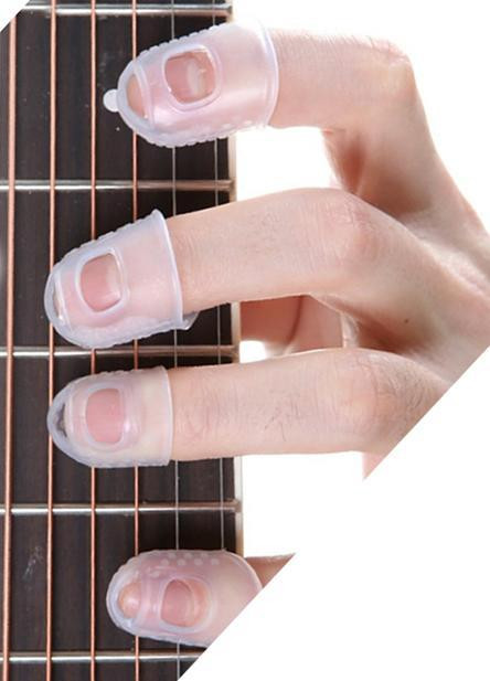 8 pcs Guitar Fingertips Protector Silicone for string Beginners, Fingertip Covers Fingertip Protectors in Guitars - Image 4
