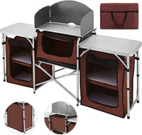NEW PORTABLE CAMPING KITCHEN TABLE SET 1228820