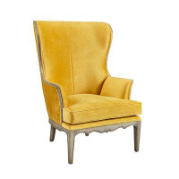 One Allium Way Kourtney 33" Wide Velvet Wingback Chair