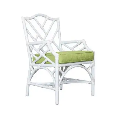 David Francis Furniture Chippendale Patio Dining Armchair with Cushion