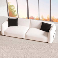 Orren Ellis Ismahan 98.5'' Ultra-Modern Standard Upholstered Sofa Flared Arm Couch