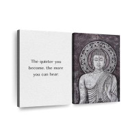Elephant Stock Buddha Focus Quote Multi Piece Canvas Print