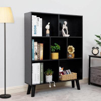 Latitude Run® 3 Tier Modern Bookcase With Legs,80CM,Black