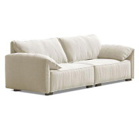 Crafts Design Trade 102.36" Creamy white 100% Polyester Modular Sofa cushion couch