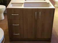 New - 37 1/2 - 2 Door, 3 Drawer Sink Vanity w Soft Close Hardware, ( Melamine )