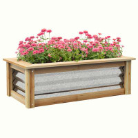 Creationstry Raised Garden Bed with Trellis Self-Watering Planter Box
