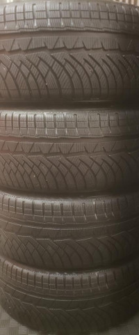 (ZH614) 4 Pneus Hiver - 4 Winter Tires 225-50-18 Michelin Run Flat 2x 6-7/32 2x 8/32