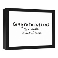 Trinx «You Made It Out Of Bed», reproduction d'art textuel sur toile encadrée