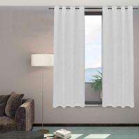East Urban Home Goosenest Window 100% Cotton Solid Colour Blackout Thermal Grommet Curtain Panels (DSQ is set to 2)