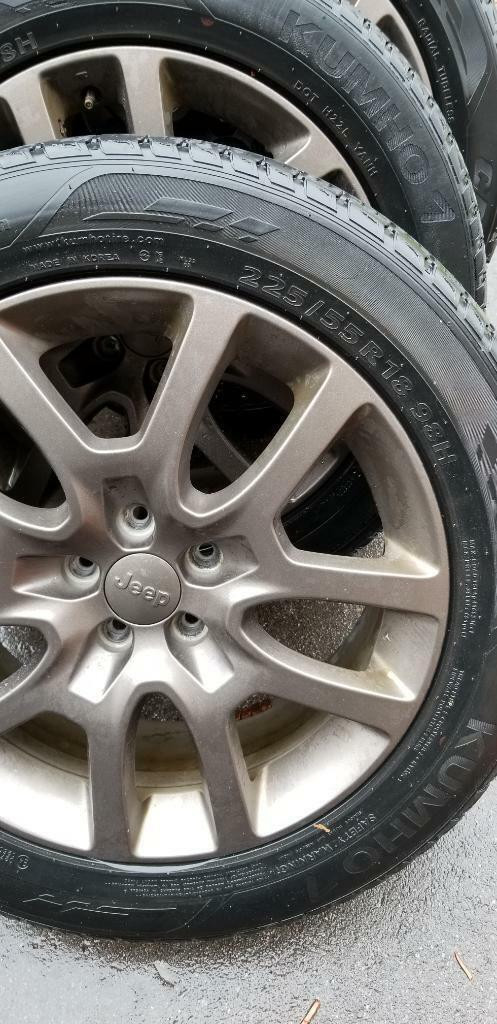 JEEP   RENEGADE  /  CHEROKEE  18 INCH    ALLOY WHEELS WITH      225 / 55 / 18  ALL SEASONS WITH SENSORS in Tires & Rims in Ontario - Image 2