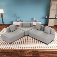 Latitude Run® Sectional Curved Sofa Free Combination Couch