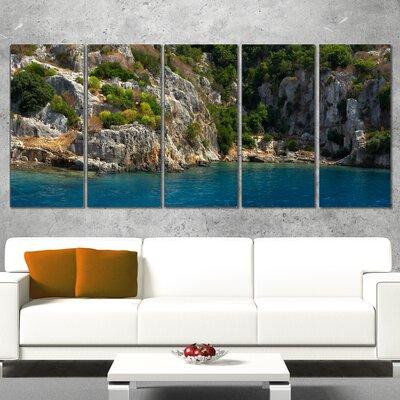 Design Art Beautiful Turkey Tropical Beach 5 Piece Wall Art on Wrapped Canvas Set in Home Décor & Accents
