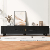 Latitude Run® Wood TV Stand with Solid Wood Legs