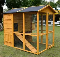 NEW LARGE STAND UP WALK IN WOODEN 10 CHICKEN COOP P62612
