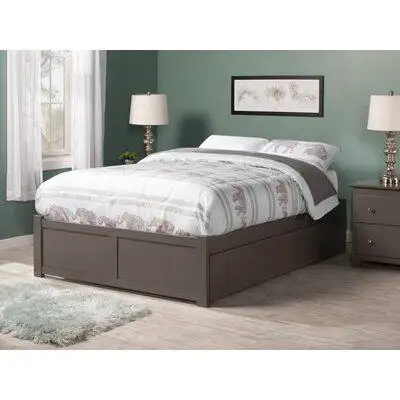 Lark Manor Avdain Full Solid Wood Platform Bed with Trundle
