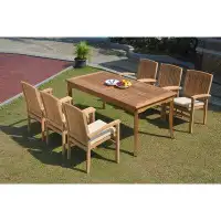 Rosecliff Heights Alicia 7 Piece Teak Dining Set