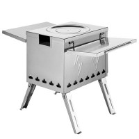 VEVOR VEVOR Wood Burning Stove, Camping Wood Stove 304 Stainless Steel With Folding Pipe