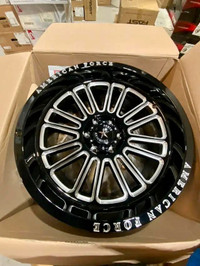 FOUR NEW 20 INCH AMERICAN FORCE AC004 WHEELS -- TRUE DIRECTIONAL 6X135 MOUNTED WITH 275 / 55 R20 GOOD YEAR WORKHORSE !