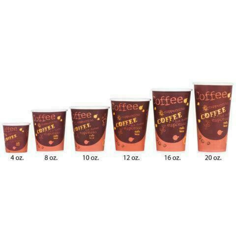 12 oz. Poly Paper Hot Cup with Coffee Design - 1000 / Case . *RESTAURANT EQUIPMENT PARTS SMALLWARES HOODS AND MORE* in Other Business & Industrial in City of Toronto - Image 2