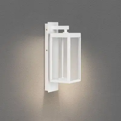 Latitude Run® Outdoor Dusk to Dawn Exterior Light Fixture Aluminum Glass Shades Wall Sconce Modern Style