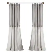 Gracie Oaks Ruya Window Semi-Sheer Rod Pocket Single Curtain Panel