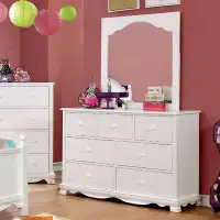 Zoomie Kids Commode double 7 tiroirs avec miroir dani