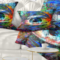 East Urban Home Magic Eye over Abstract Design Lumbar Pillow