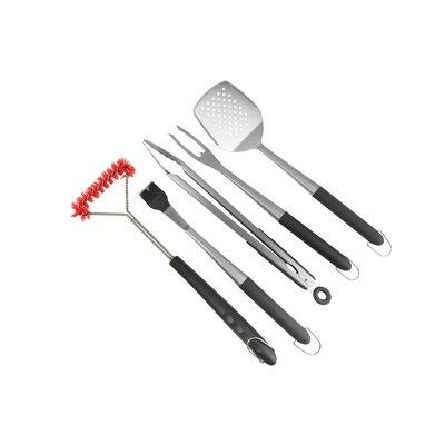 PitMaster King Pitmaster King BBQ Grill & Clean 5Pc Essentials Tools Set With Spatula, Tong, Basting Brush, BBQ Fork And in BBQs & Outdoor Cooking
