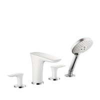 Hansgrohe Puravida Double Handle Deck Mounted Roman Tub Faucet Trim with Diverter and Handshower