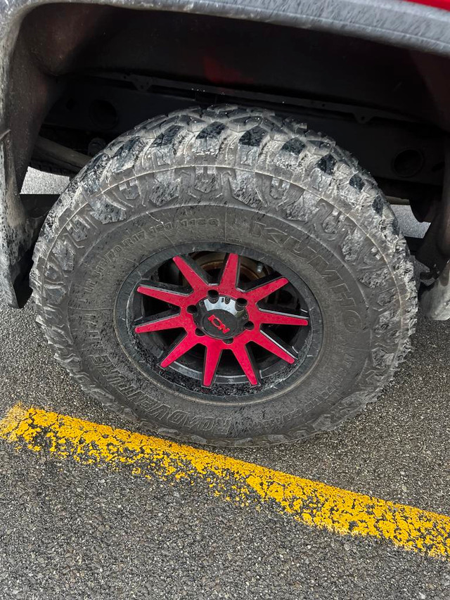17 ION RED WHEELS 6X139 WITH 35X12.50R17 KUMHO MT71 in Tires & Rims in Toronto (GTA)