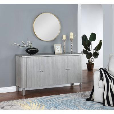 Canora Grey Selmir Champagne Four Door Credenza in TV Tables & Entertainment Units