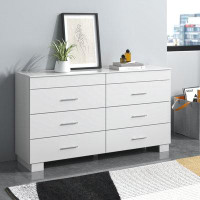 Wade Logan Anglina 6 Drawer 57.5" W Solid Wood Double Dresser