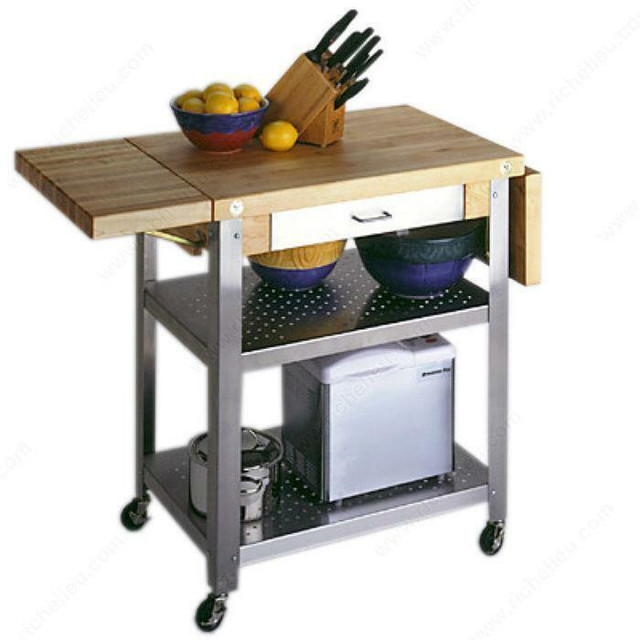 Butcher Block Trolly - 50 x 20 x 35H - 1  3/4 Inch Thick Top ( Kitchen Island ) in Cabinets & Countertops - Image 2